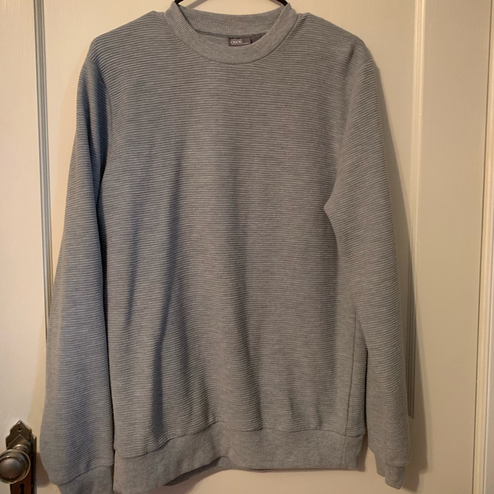 ASOS sweater gray medium cool texture